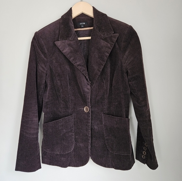 Corduroy brown  blazer by Jacod size 7/8 - Picture 1 of 7